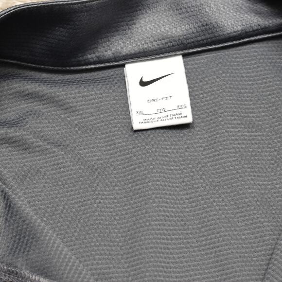 Nike Dri Fit Men's 1/4 Zip Pullover Sweatshirt Polyester Gray Size 2XL Swoosh - Picture 7 of 8